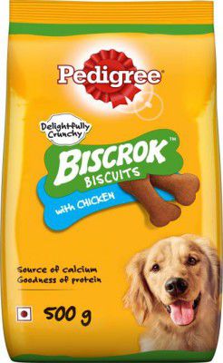 PEDIGREE Biscrok Biscuits (Above 4 Months) Chicken Dog Treat  (0.5 kg)