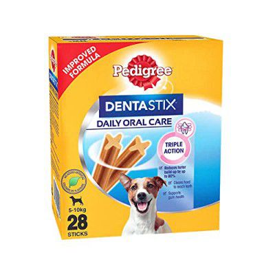Pedigree Dentastix Oral Care Dog Treat, Adult Small Breed (5-10 kg), 440 g, Recommended by Vets, Supports Gum Health, Reduces Risk of Gum diseases