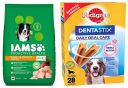 Pedigree & IAMS Combo for Adult Dogs - Dentastix Oral Care (Medium Breed, 10-25 kg) 28 Sticks + Proactive Health (Small & Medium Breed, 1+ Years) 1.5 kg...