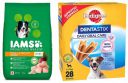 Pedigree & IAMS Combo for Adult Dogs - Dentastix Oral Care (Small Breed, 5-10 kg) 28 Sticks + Proactive Health (Small & Medium Breed, 1+ Years) 1.5 kg...