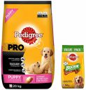 Pedigree PRO Expert Nutrition Large Breed Puppy (3-18 Months), Dry Dog Food, 20kg Pack & Adult Biscrok Biscuits Dog Treat (Above 4 Months) Lamb Flavour, 900g Pack...