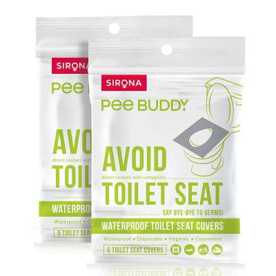 PEE BUDDY Waterproof Toilet Seat Cover - 5 Sheets (Pack of 2)