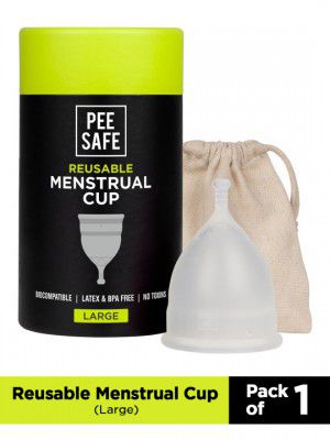PEESAFE Pee Safe Reusable Menstrual Cup with Medical Grade Silcone - Large