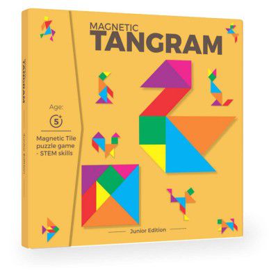 Pelikas Toyz Brain Booster Games for Kids, Educational Toys for Kids 5 Years, Gift for Boys Girls 5 7 Years, Learning Toys, Magnetic Toys - Tangram (1 Unit)