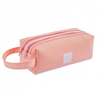 Pencil Pouch for Girls Aston Andia Double Layer Large Capacity Soft Pencil Case for Kids (Pink)