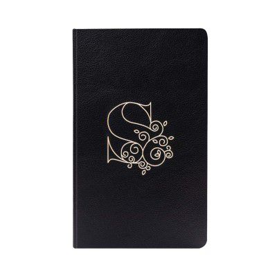 PENNLINE Notebook A5 Ruled Ornate Alphabet S  - Ivory