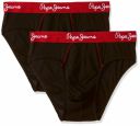 Pepe Jeans Innerwear Men's Solid Cotton Antibacterial Brief (Pack of 2)...