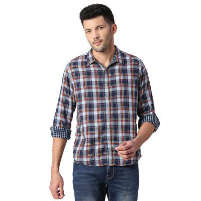 Pepe Jeans Men's Checkered Regular Fit Shirt