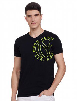 Pepe Jeans Mens Crew Neck Graphic Print T-Shirt