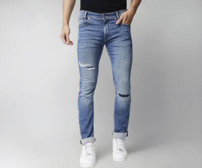 Pepe Jeans Men's Mid Rise Vapour Slim Fit Mid Waist Jeans