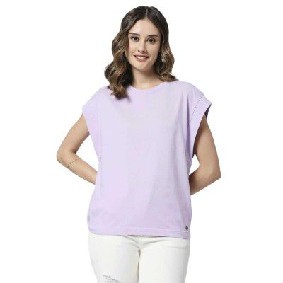 Pepe Jeans Solid Round Neck Women's Cotton Slim Fit T-Shirt