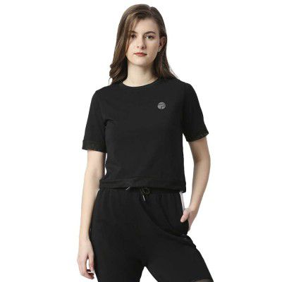 Pepe Jeans Solid Round Neck Women's Cotton Slim Fit T-Shirt