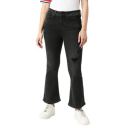 Pepe Jeans Women's High Rise Flare Fit Jeans Black Used...