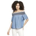 Pepe Jeans Women's Round Neck Textured Off Shoulder Regular Fit Top...