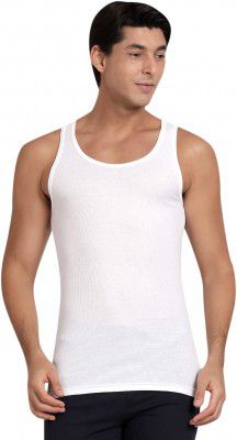Pepe Mens Round Neck Solid Vest - Pack of 2