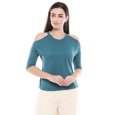 Pepe Womens Round Neck Solid Top