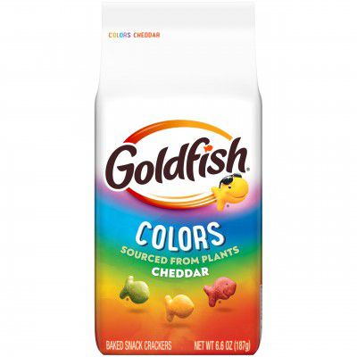 Pepperidge Farm Goldfish Baked Snack Crackers Cheddar Colors | Sourced from Plants, 6.6 oz / 187 g