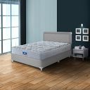 Peps Allura 08 Inch Single Size Pocketed Spring Mattress with Knitted Fabric(Grey, 75X35X08) with One Pillow Free...