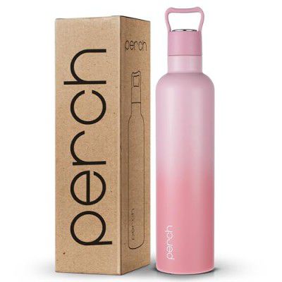 Perch Oasis thermosteel Water Bottle,Hot and Cold,Vacuum Insulated ISI Certified Flask,Steel Water Bottle for Kids | Water Bottle for Office (Pink Ombre, 760 ml)
