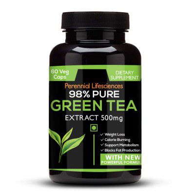 Perennial Lifesciences 98% Pure Green Tea Extract 500Mg (60 Capsules)
