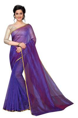 Perfectblue Women's Cotton Silk Saree With Blouse Piece (SilkiVariation)