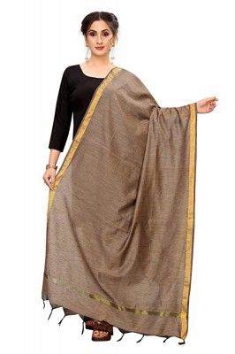 Perfectblue Womens Kora Silk Banarasi Dupatta/Chunni(Jiru)