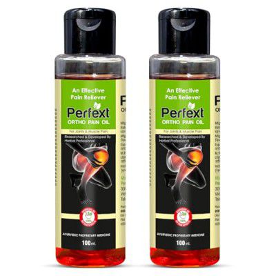 perfext nutraceuticals Life Ayurvedic Ortho Pain Relief Oil For Senior Citizens | Cures Muscle, Joint & Knee Pain (100 Ml) Pack Of 2