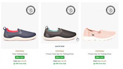 Ajio : Performax Shoes Starts @ Rs.180 | For Women
