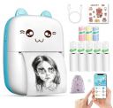 PeriPeri C6. Gift Box Combo Mini Thermal Printer (1Year Warranty) Inkless Bluetooth Pocket Printer with Pouch, 10 Paper & Sticker Rolls. Compatible with iOS, Android (Blue)...