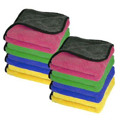 Perpetual 500 GSM Microfibe Cloth Set of 3 for Cleaning wash Basin, car, Home Kitchen, Bathroom