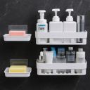 perpetual Bathroom Organiser, Self Adhesive Bathroom Shelf (3Shelf + 3Soap Dish)...