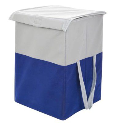 Perpetual Clothes Storgage Bag - Waterproof Non Woven Laundry Basket 75 Liter(BlueBIGNQ)