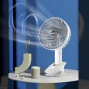 Perpetual Cooling Fan Rechargable 3 Speed Setting, Soaqp AHndling Holder Plastic Durable, Ideal for Home Office USB...