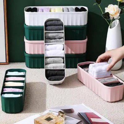 Perpetual Innerwear Organizer For Wardrobe - For Wardrobe Closet Storage Dividers for Household (Pack Of 2)
