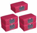 Perpetual Saree Organizer For Wardrobe - Foldable Saree Covers With Zip, Multipurpose Storage Bag For Suit, Lehanga, Dress Packing With Transparent Window Pack of 3 (RDkc)...