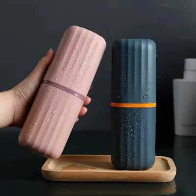 Perpetual Toothbrush Cover Case - Tooth Brush Holder for Bathroom, Multipurpose Organizer for Travel, Camping, Business Trip, Makeup Brush, Multicolor (Pack of 2)