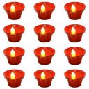Perpetual Water Sensor Diya for Home Decoration - 12 Pcs Electric Flameless & Smokeless LED Diya Lights...