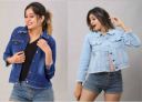 Perry Collection Wom TRENDY Denim Jacket ( PAck of 2)...