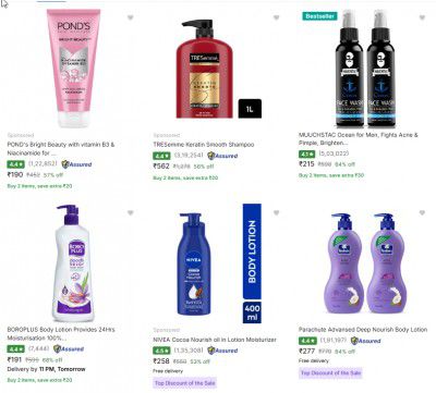  Personal Care Min 50% off starting From Rs.107 