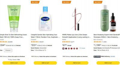 Personal Care Product | Add ₹699 worth To get a free product 
