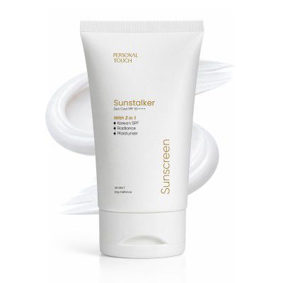 Personal Touch Sunscreen SPF50 PA++++ for Face | Sunstalker Korea 3 in 1 Formula | with Niacinamide | Tanning & Aging Defense | Lightweight No White Cast | Oil-Free, Acne Safe | 30 ml