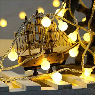 PESCA 15 Bubble Ball String LED Fairy Lights for Home and Outdoor (3 m, Warm White)