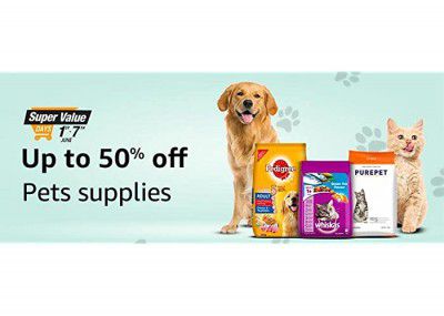 Pet Supplies | Amazon Super Value Days | Up to 50% off | Exclusive offers on Pet supplies