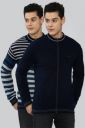 PETER ENGLAND Men Solid High Neck Dark Blue Sweater...