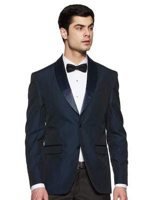Peter England Men's Notch Lapel Slim fit Blazer