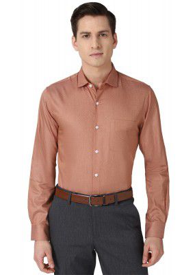 Peter England Men's Solid Regular Fit Shirt