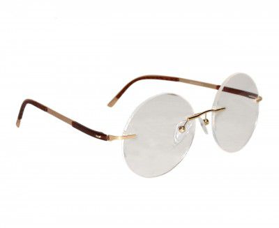 Peter Jones Golden Round Unisex Rimless Optical Frame (231209GD)