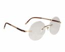 Peter Jones Golden Round Unisex Rimless Optical Frame (231209GD)...