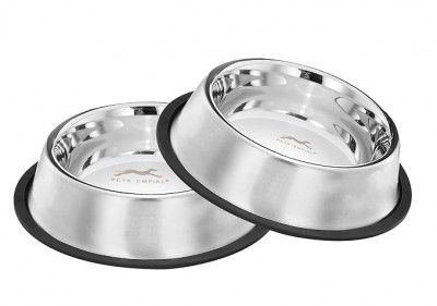 Pets Empire Anti-Skid Dog Food Bowl (2500 ml - Pack of 2)