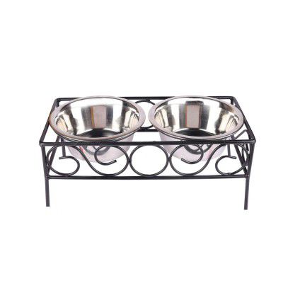 Pets Empire Dog Cat Bowl Stand Square Elevated Shape Diner (Large ( 2 X 900 ml ))
